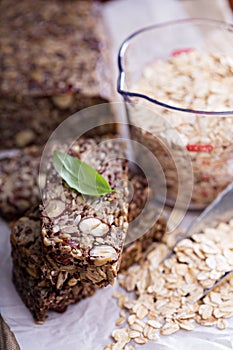 Healthy multigrain bread with oats and seeds