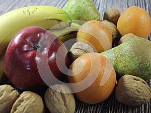 Healthy natural fruits taste tasty food delicious fruit apple nutty nutty banana pear