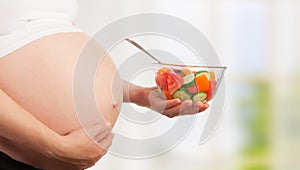 Healthy nutrition and pregnancy. photo