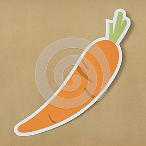 Healthy nutritious carrot cut out icon