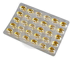 Healthy omega oil capsules, isolated