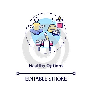 Healthy options concept icon
