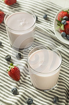 Healthy Organic Drinkable Yogurt Berry Kefir photo