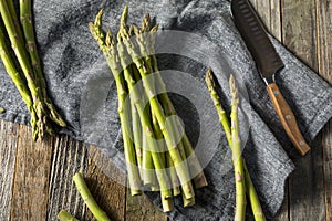 Healthy Organic Green Asparagus Stalks