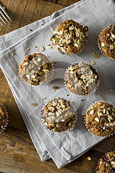 Healthy Organic Seed and Blueberry Muffins
