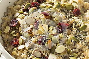 Healthy Organic Superfood Oatmeal Breakfast