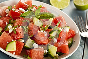 Healthy Organic Watermelon Salad