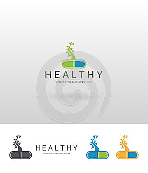 Healthy pill logo