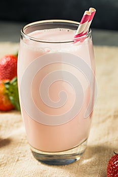 Healthy Pink Strawberry Milk