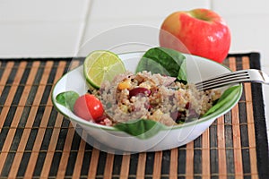 Healthy Quinoa salad with corn and beans