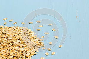 Healthy raw oats photo