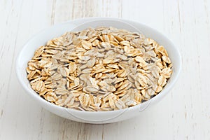 Healthy raw oats photo