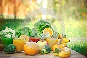 Healthy refreshing drink in hot summer, drinks, baverage organic fruit and vegetable