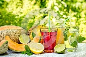 Healthy and refreshing drinks beverages