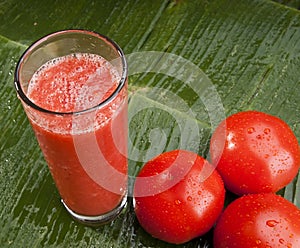 Healthy refreshing tomato juice