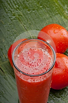 Healthy refreshing tomato juice