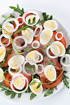 Healthy salad with eggs