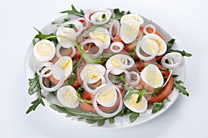 Healthy salad with eggs