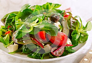 Healthy Salad with feta cheese