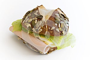 Healthy Sandwich with lunchmeat, cheese