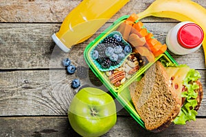 Healthy school lunch box