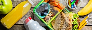 Healthy school lunch box