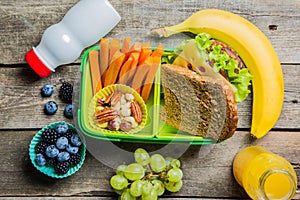 Healthy school lunch box