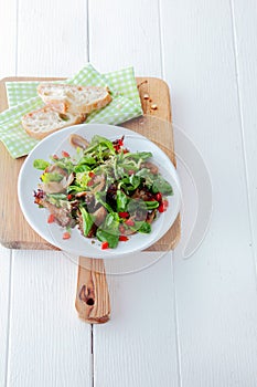 Healthy seasonal autumn salad