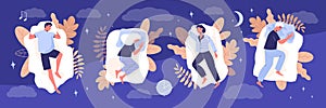 Healthy Sleep Poses Composition