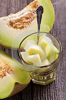 Healthy snacks with melon