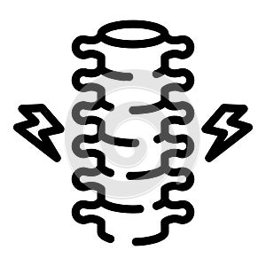 Healthy spine icon, outline style