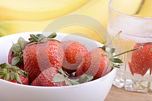 Healthy strawberry with fruits