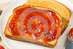 Healthy Strawberry Jam on Toast