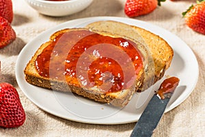 Healthy Strawberry Jam on Toast