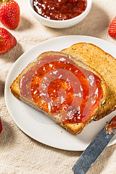 Healthy Strawberry Jam on Toast