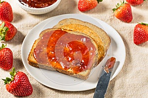 Healthy Strawberry Jam on Toast