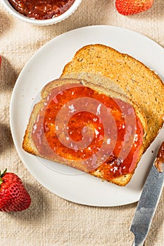 Healthy Strawberry Jam on Toast