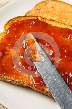 Healthy Strawberry Jam on Toast