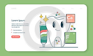 Healthy strong tooth. Calcium and fluor protection. Dental care photo