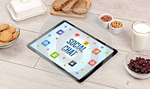 Healthy Tablet Pc compostion, social networking concept photo