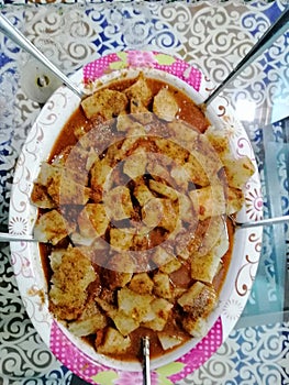 Healthy and teasty food gajar & aalobukhara chatni photo