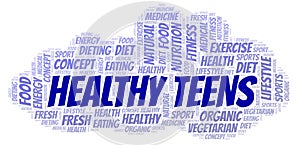 Healthy Teens word cloud.