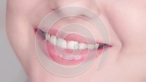 Healthy teeth, dental care and dentistry, perfect natural white toothy female smile closeup, cleaning and teeth whitening