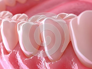 healthy teeth, healthy gum tissue, AIGENERATED photo