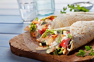 Healthy Tex-Mex tortilla wraps photo