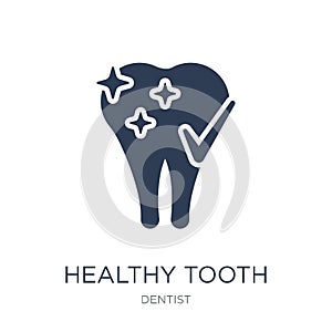 Healthy tooth icon. Trendy flat vector Healthy tooth icon on white background from Dentist collection