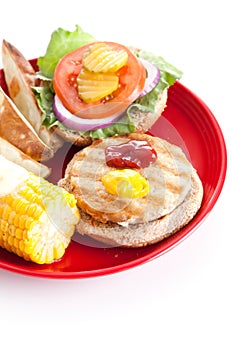 Healthy Turkey Burger - Vertical