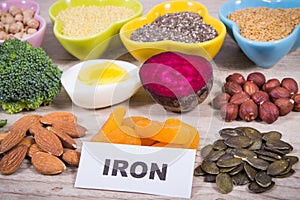 Healthy various ingredients as source natural iron, minerals and vitamins. Best food during anemia