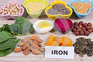 Healthy various ingredients as source natural iron, minerals and vitamins. Best food during anemia