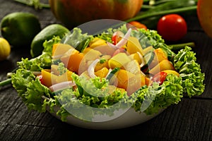 Healthy vegan diet - Fresh organic pumpkin salad